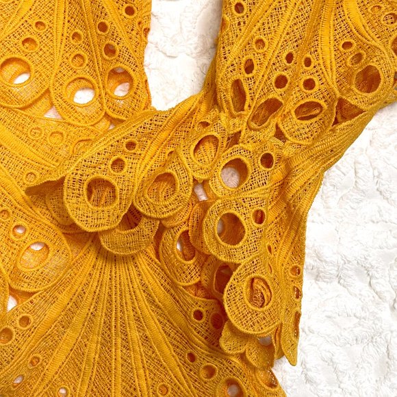 J. Brooks Boutique openwork fan lace jacket - size large - Picture 7 of 10